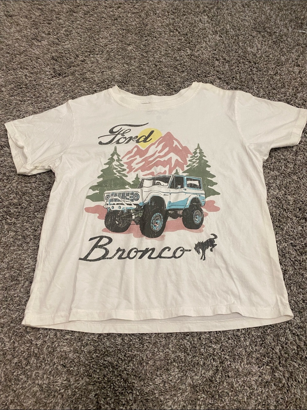 Ford White Tee with Multicolor Bronco Graphic